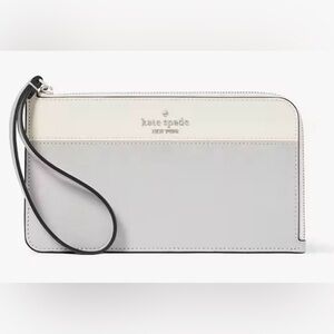 NWT KATE SPADE NEW! Lucy Medium L-Zip Wristlet 
Color - Gray multi